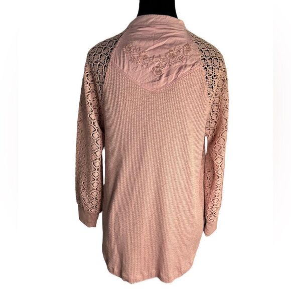 Free People Sweetest Thing Thermal Top Rose (Small) - Picture 4 of 10